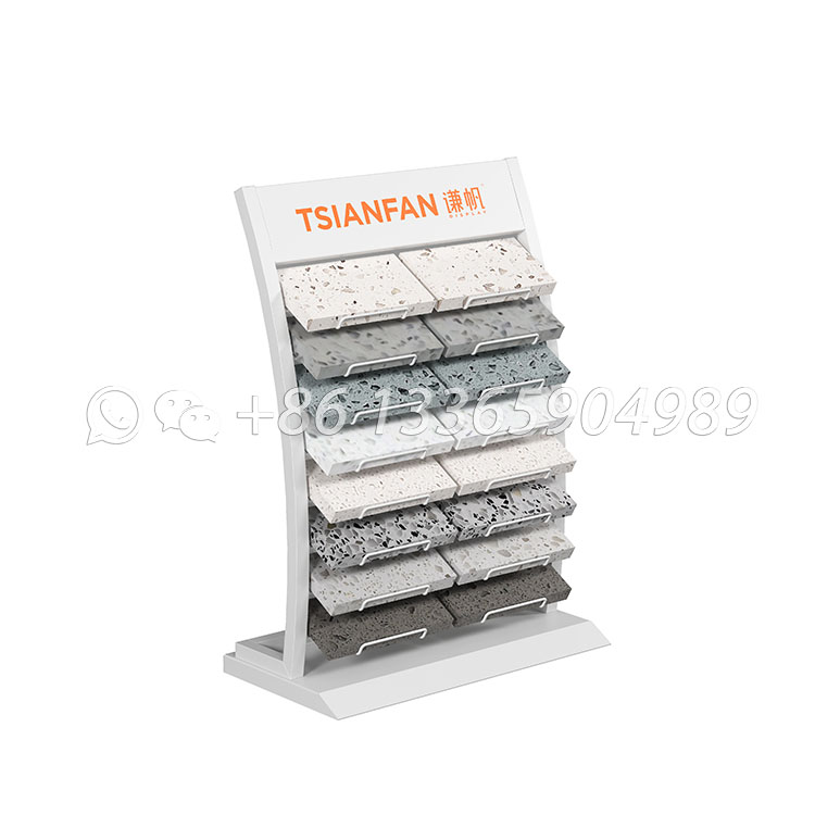 custom size color quartz stone display stand manufacturer china srt837