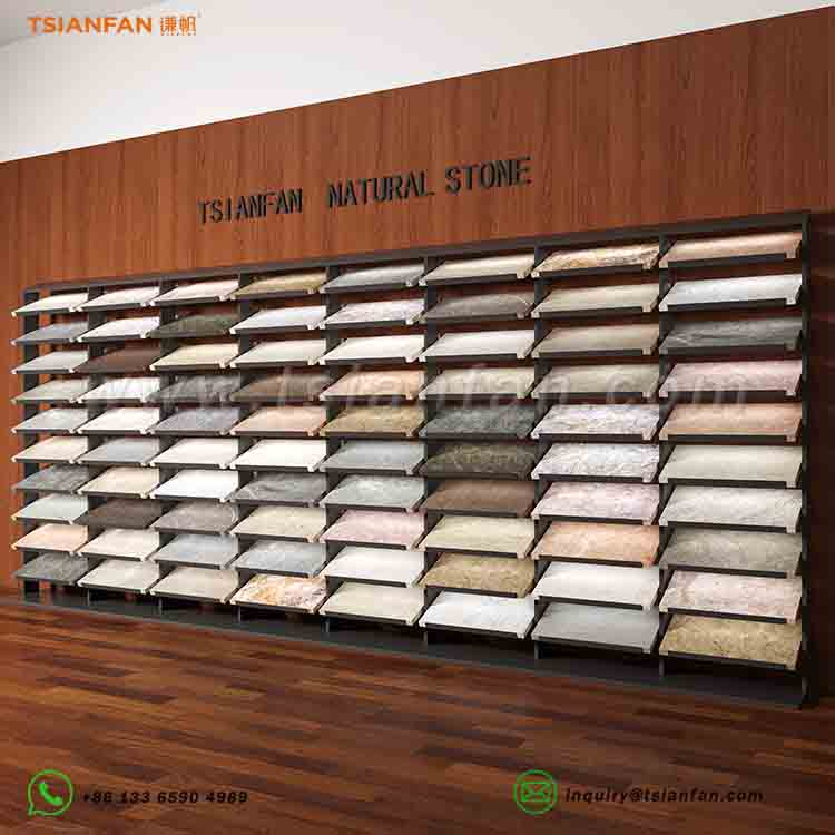 metal granite display rack natural stone display stand-SG010