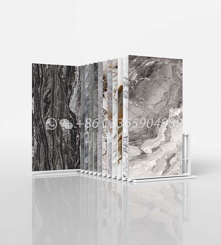 vertical plate push-pull ceramic tile display stand for shop ct602