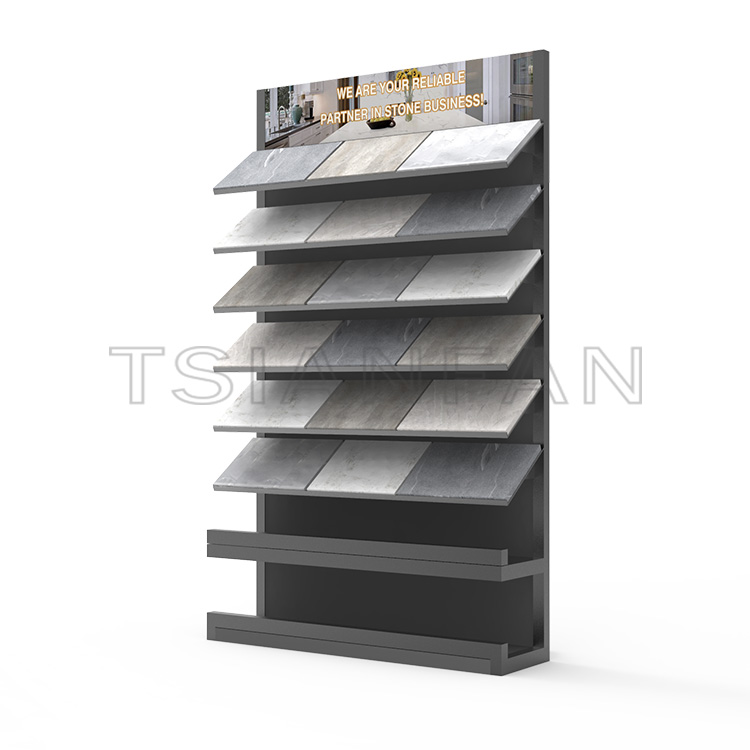 Custom Showroom Fall Quartz Stone Sample Display Rack-SG002