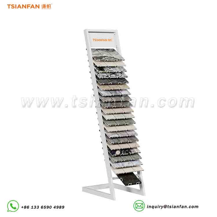quartz stone sample iron tube display rack-srl085