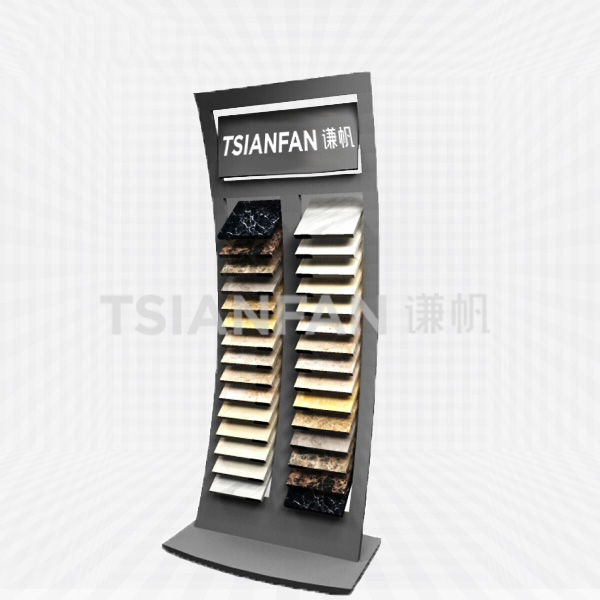 quartz stone sample store display stand-srl107