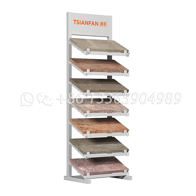 natural stone display rack garden stone display stand-SW123