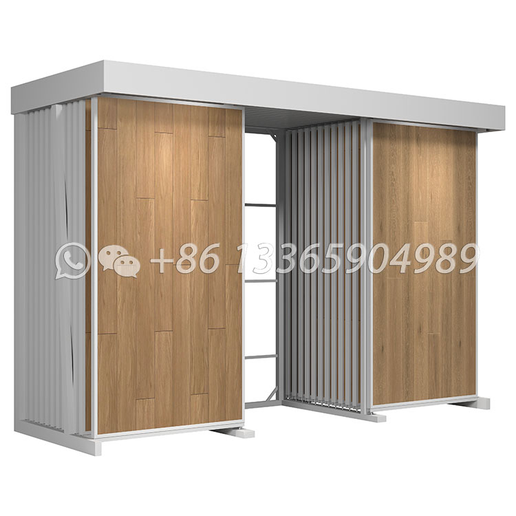 Premium Wood Floor Display Rack Push-Pull Storage Solution-WT909