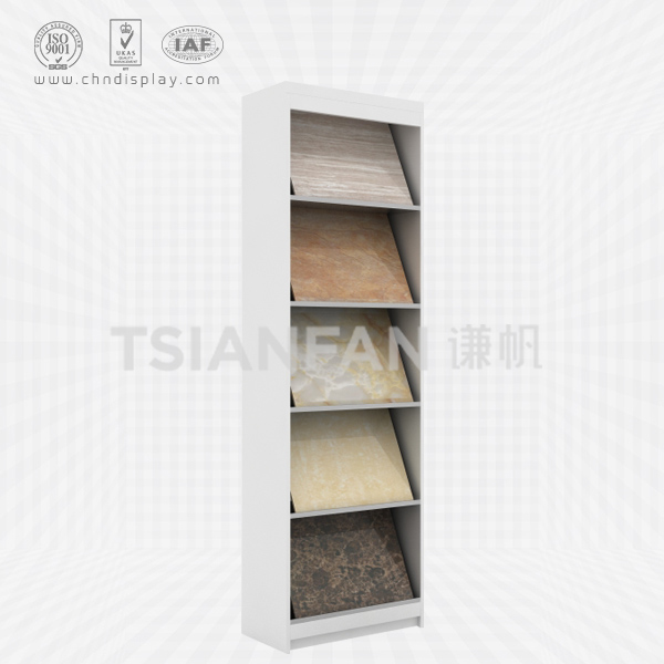 wooden four layers ceramic tile display rack-cc2057