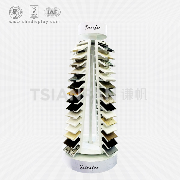 quartz stone sample display tower_you can turn-srl147