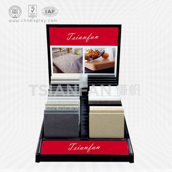 quartz stone desktop display rack,two columns-srt2006