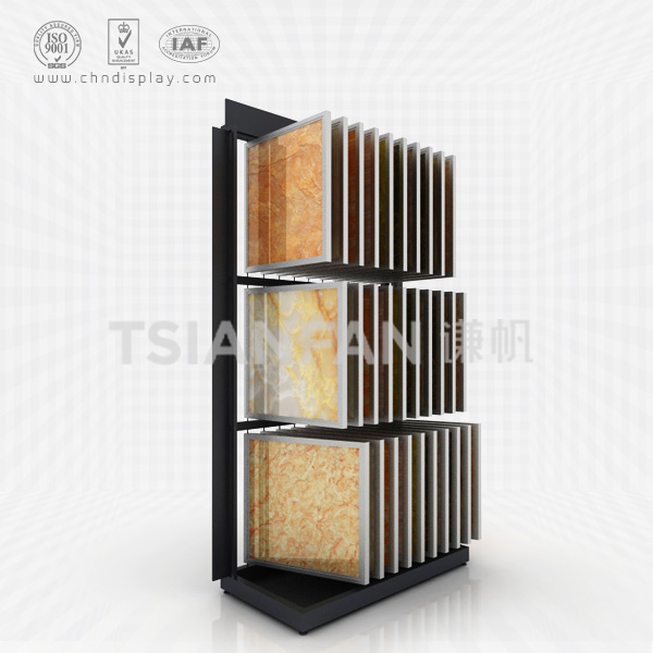 three-tier ceramic tile simple display rack,book displays-cf2024