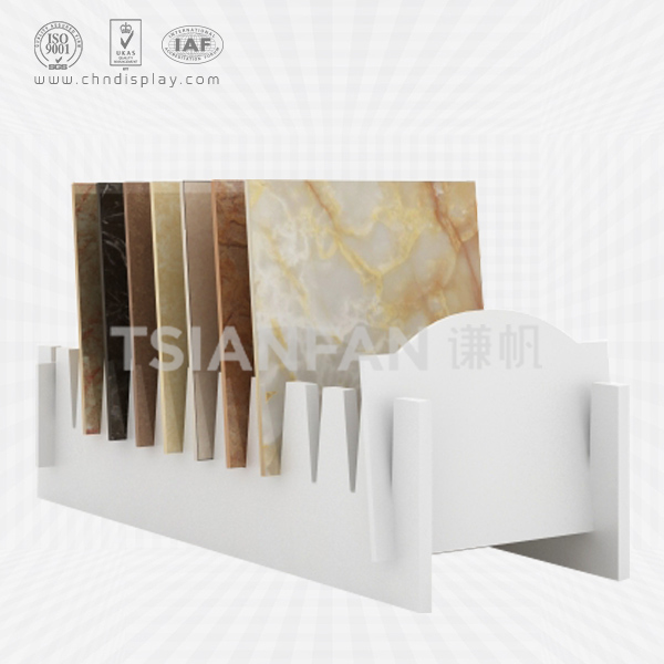 wholesale floor type mdf material 10 socket simple tile display rack e2112