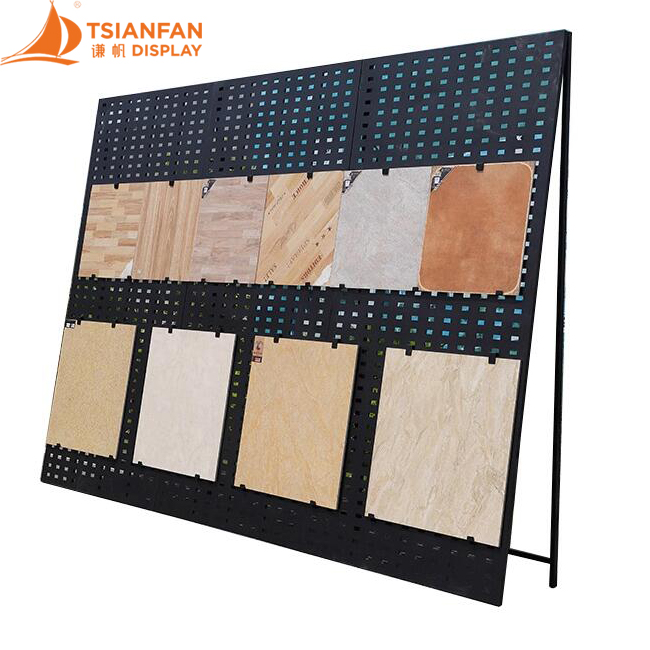 customized metal mosaic ceramic tile sample display rack floor display rack ml024