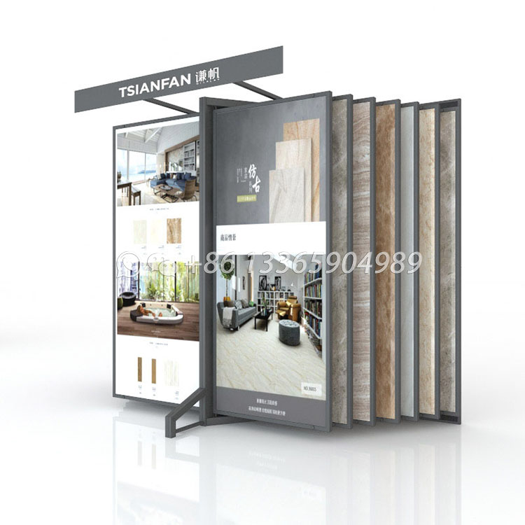 tile double size display rack for tile showroom