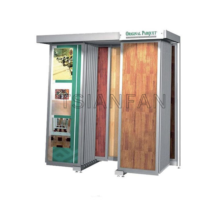 new product powder coating iron wood flooring display racks-wt909