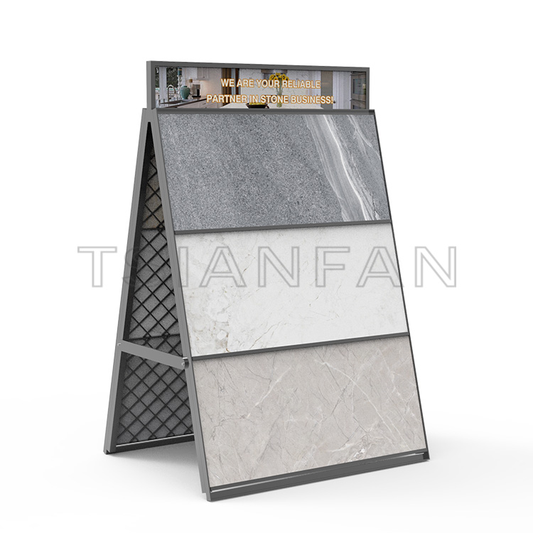Wholesale Exhibition hall Quartz Stone Floor Metal Display Stand -SG902