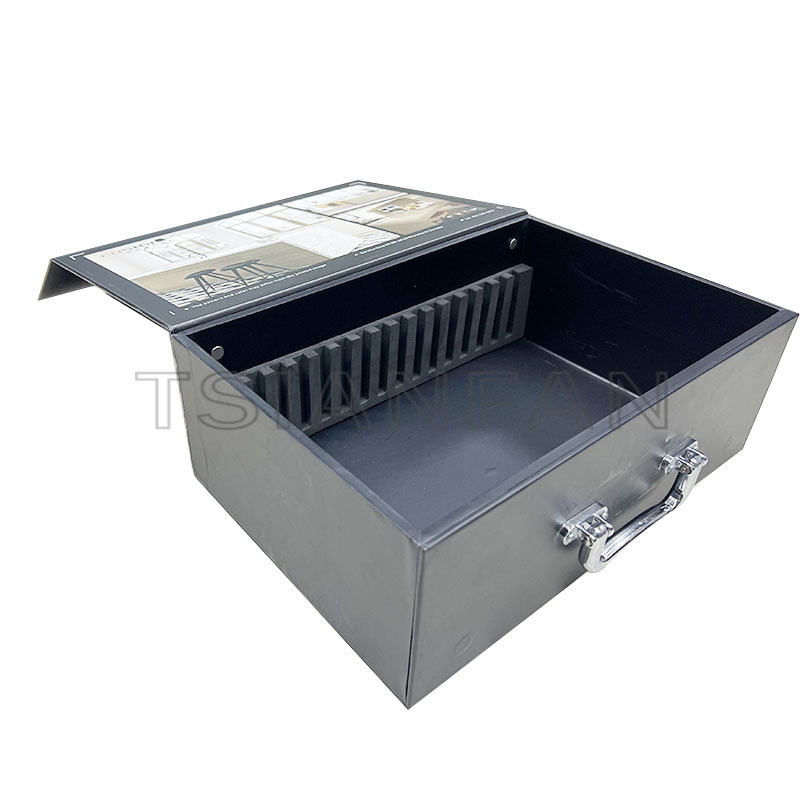 Black ​Cardboard ​box for stone tile sample Display with handle