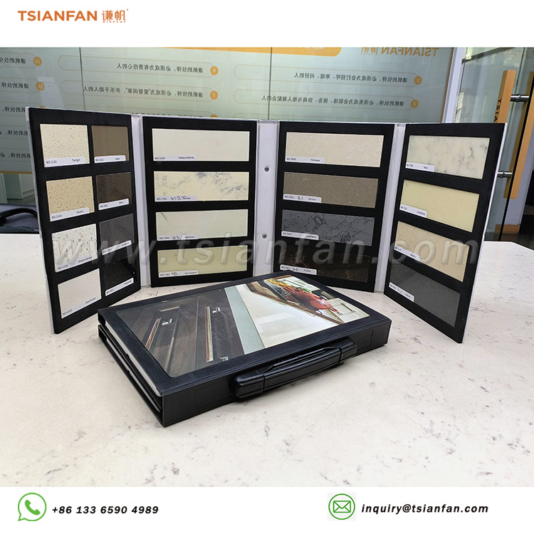 Plastic handbook custom brochure stone sample board ceramic tile
