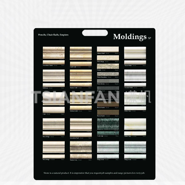 stone line sample hand display board cardboard-ps2026