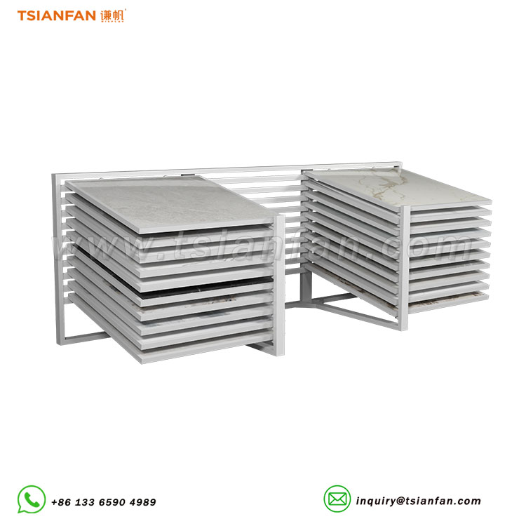 double row of granite reclining display rack,stone stores-sg2015