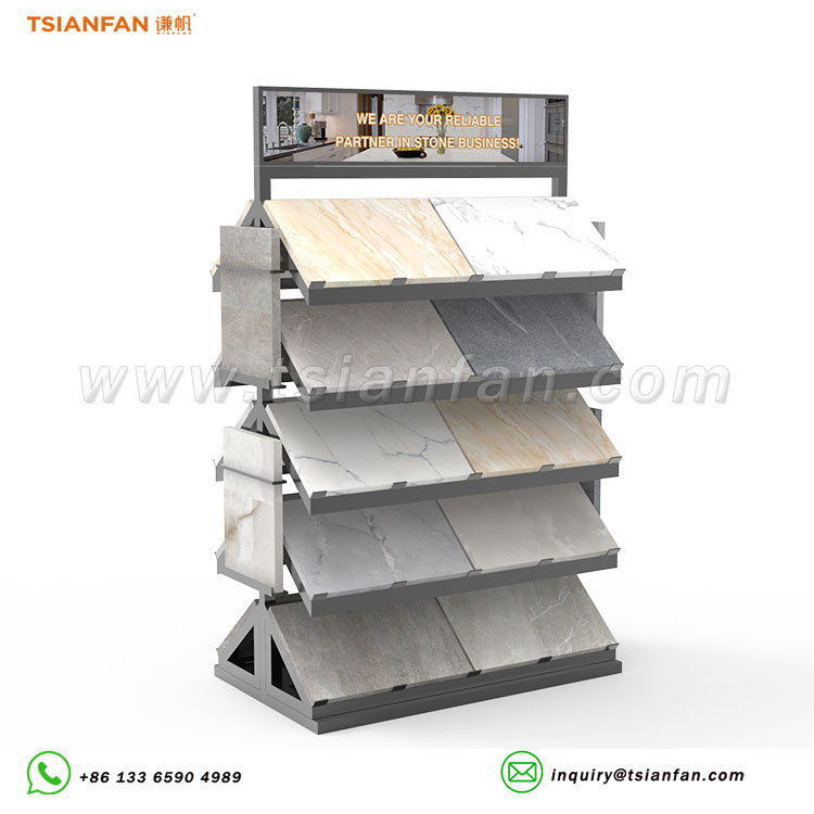 Wholesale Quartz Stone Marble Metal Display Rack Manufacturer-SG906