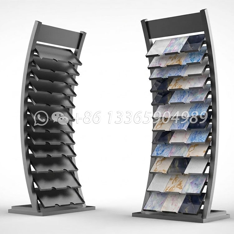 Customized marble stone sample display stand-SRL041