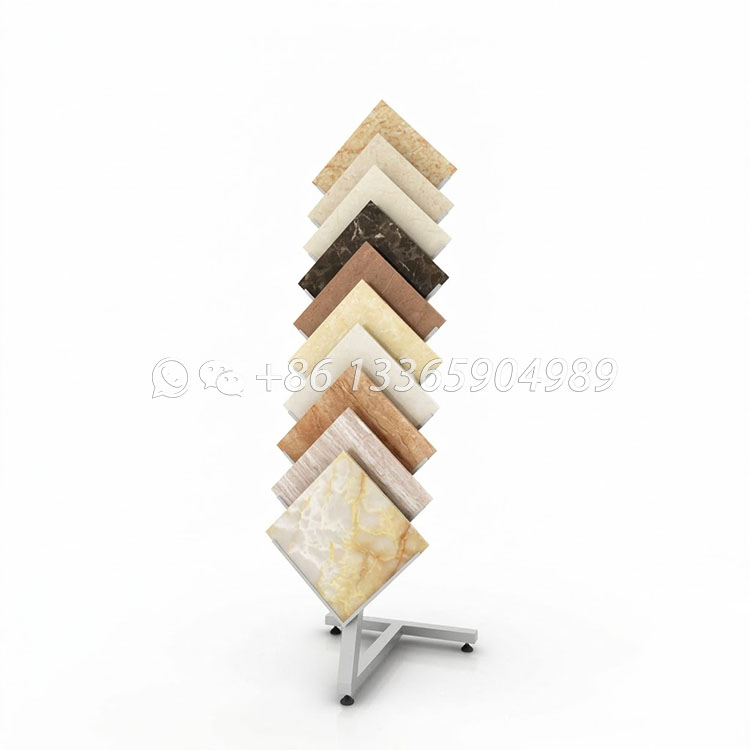 metal single-sided ceramic tile display stand with logo-e2006