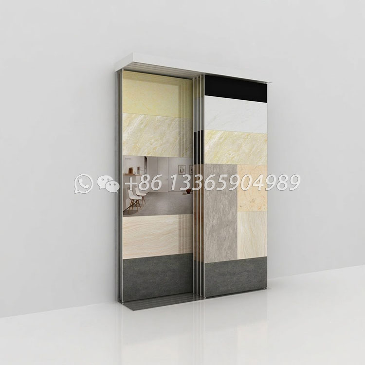 showroom vertical ceramic tile sliding display rack-ct613