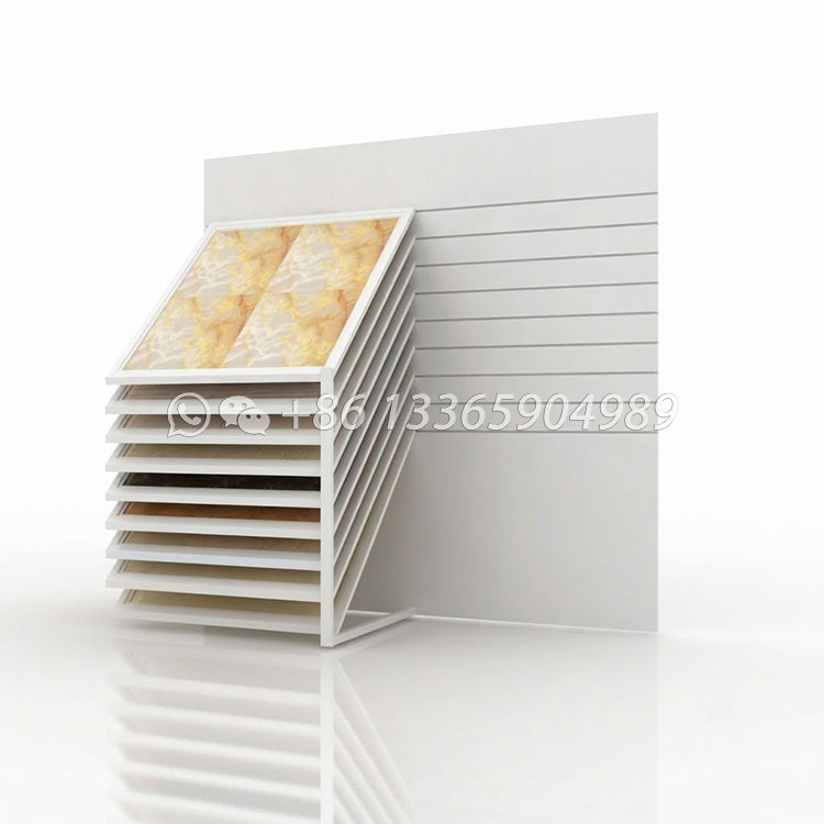 horizontal sliding ceramic tile slab display stand-ct610