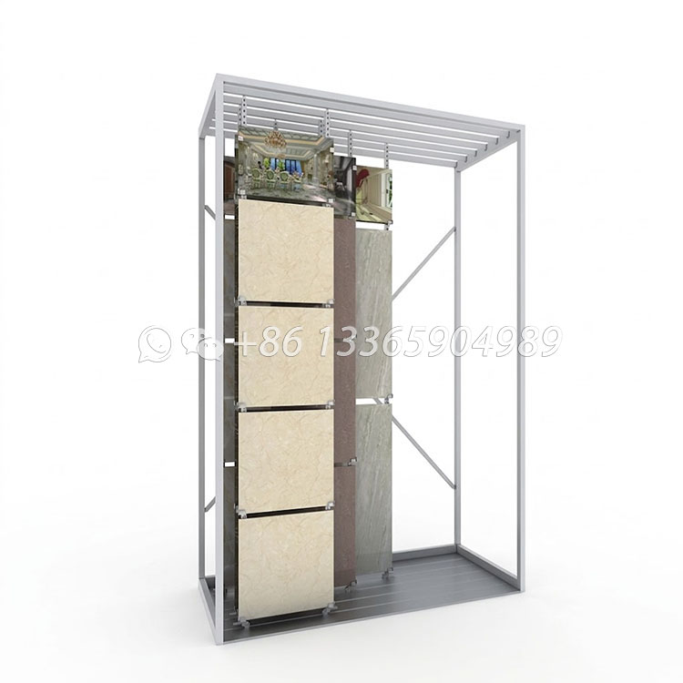 manufacture tile large scale push double row with title bar sliding rack ct2146