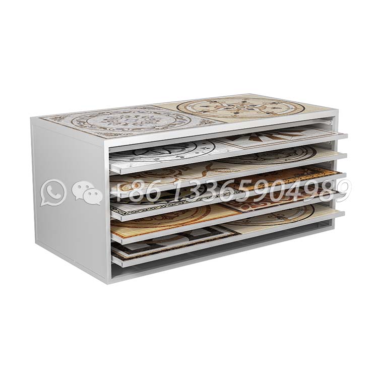 Factory Customize Mosaic tile stone sample drawer display rack Marble Granite Cabinet MC1003