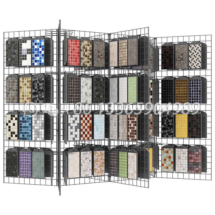 floor tile display rack mosaic tile showroom display-ML011