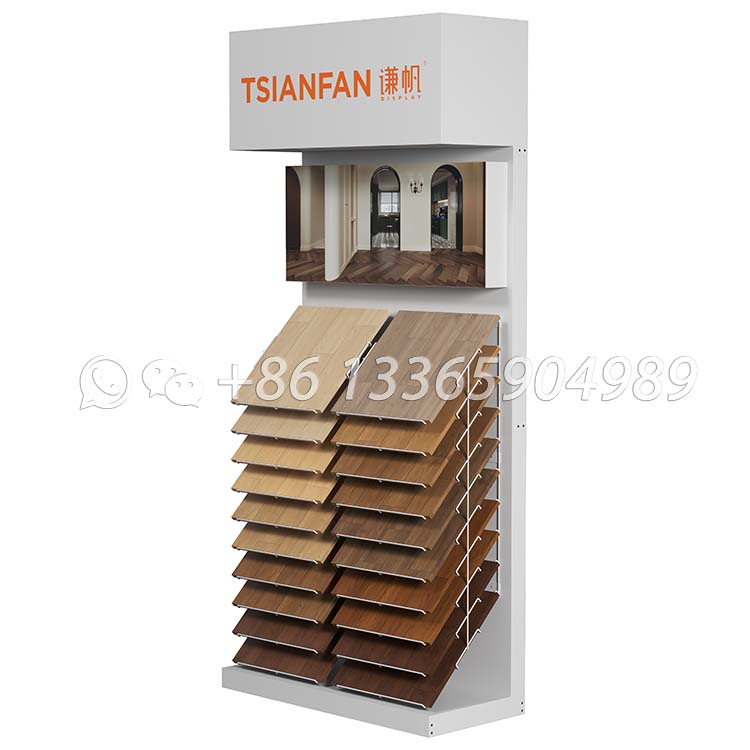 solid wood floor display rack flooring display racks-WL035