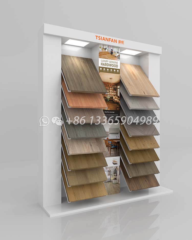 wood flooring display stand wood floor sample display racks-WL037 - Image 5