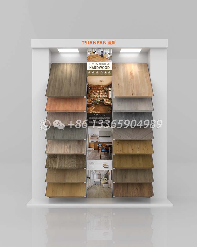wood flooring display stand wood floor sample display racks-WL037 - Image 3