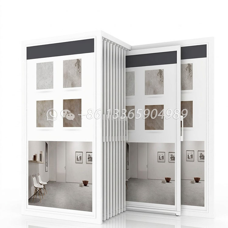 hot manufacture tile double row push in push pull display rack-ct2141