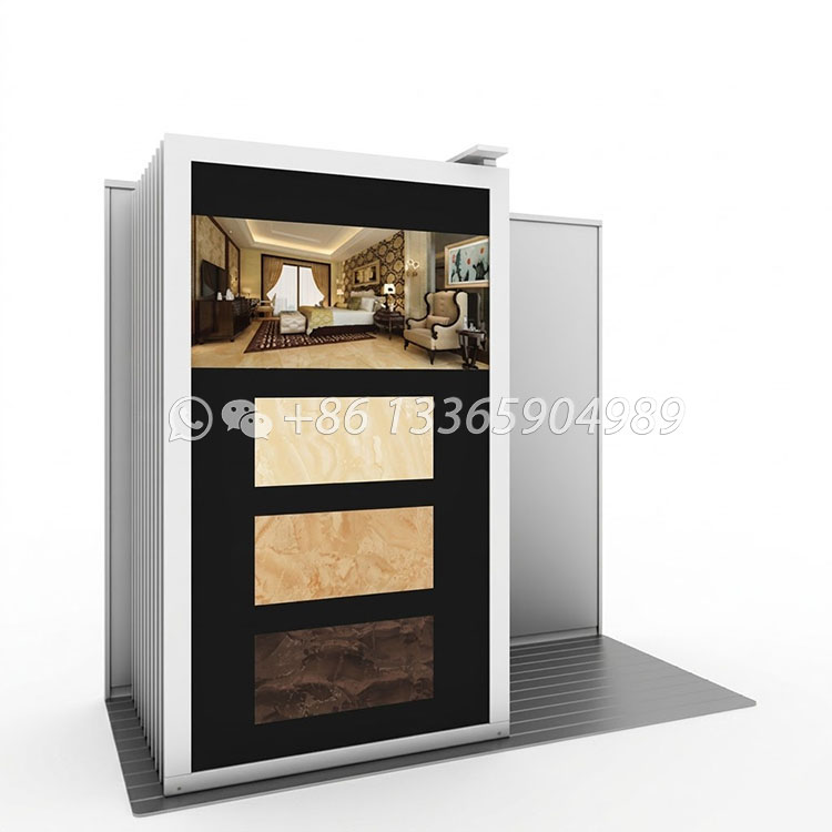 hot selling tiles large landing single row of 10 or so sliding push-pull display rack ct2161