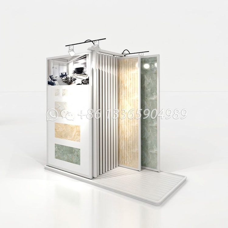 custom showroom ceramic sliding tile display stand-ct612