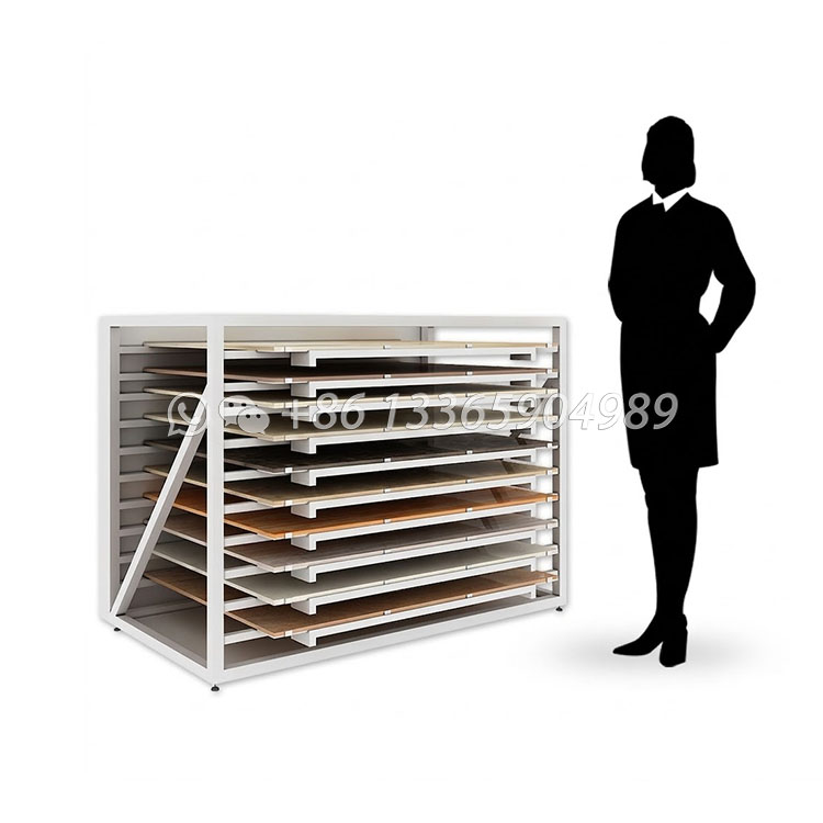 porcelain tile marble quartz frame display rack customized cx001-12