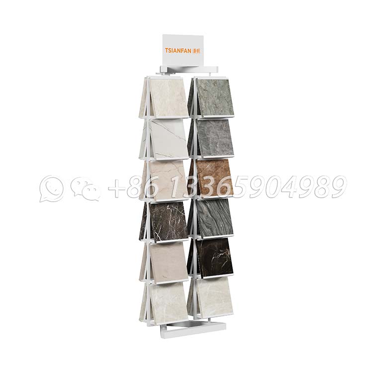 granite stone display tower metal display rack-SRL597