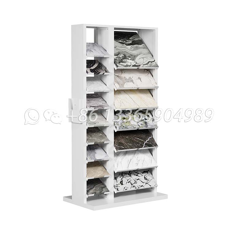 sliding porcelain tile slab display rack_showroom stone slab display-srl139