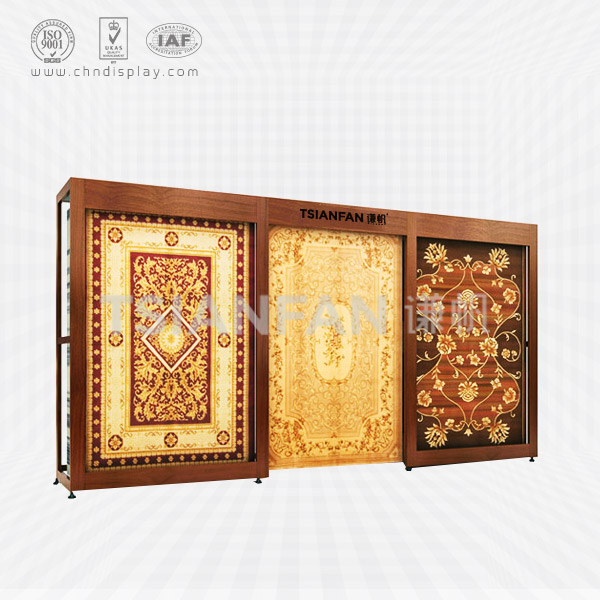 hot new products for of wood carpet rack/rug display rack for wholesale,pull-out displays-ct2005