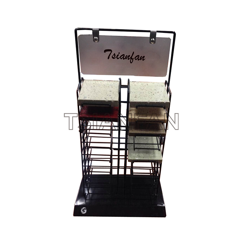 artificial quartz stone samples a-shaped display rack-srt035