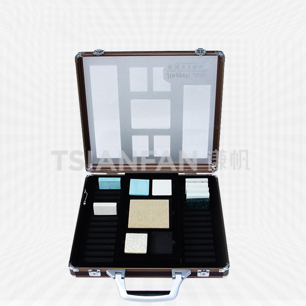 stone sample brown suitcase-px2045