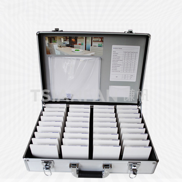 artificial quartz stone sample aluminum suitcase-px2003