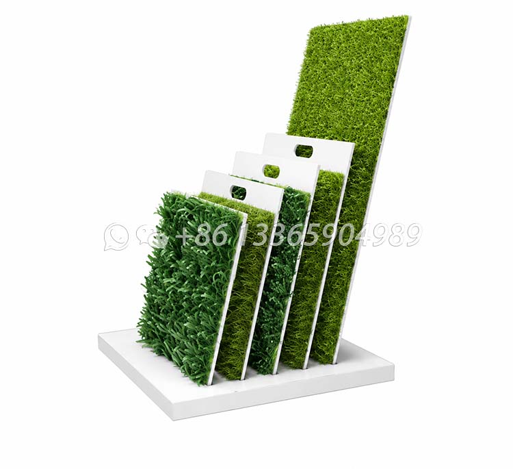 Retail-ready artificial turf presentation racks grass display units-SZP001