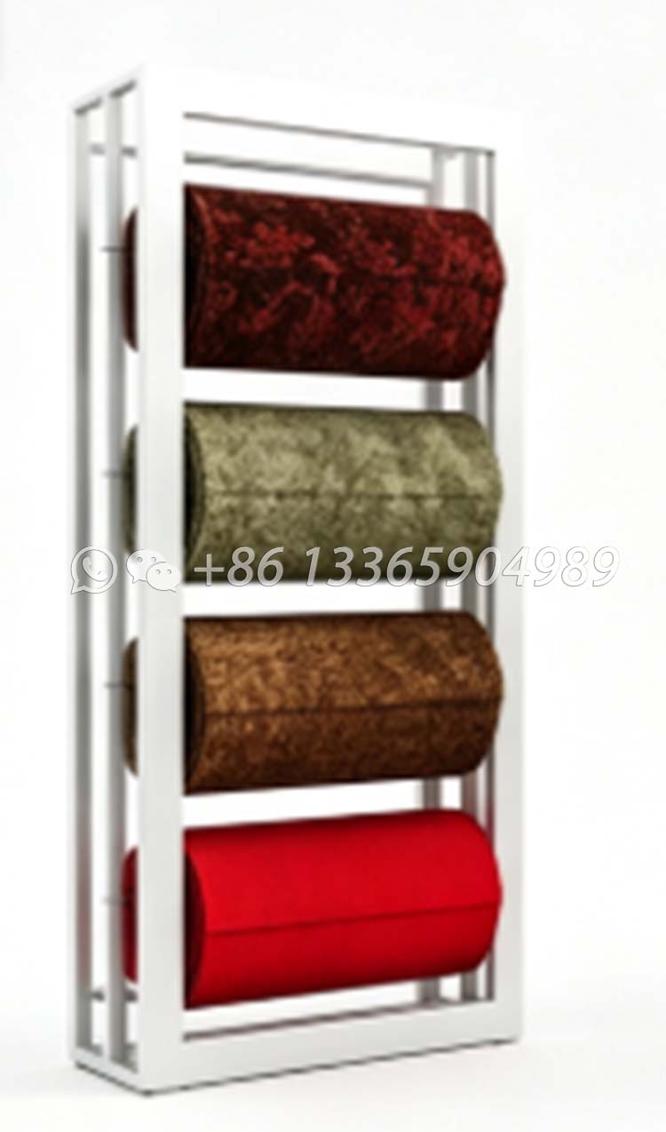 carpet trade fair display stand,rolling carpet rack-cj2007