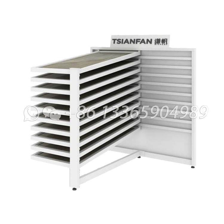 Pull-out stone display rack with advertising space-cx2019