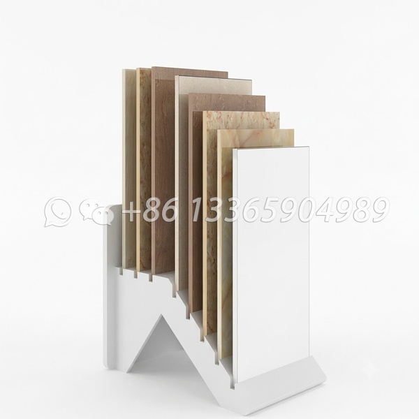 large marble slab display rack triangular display stand-SG104
