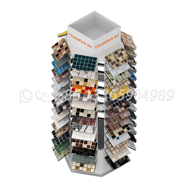 Double-sided Tilt Mosaic Rotating Display Rack-ML994