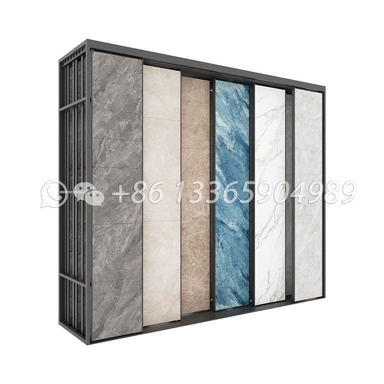 Pull-out Slab Tile Display rack for shorooms