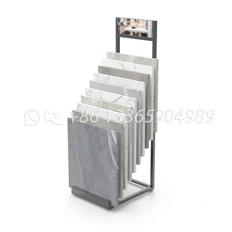 Custom Quartz Stone Waterfall Stone Display Rack-SG801