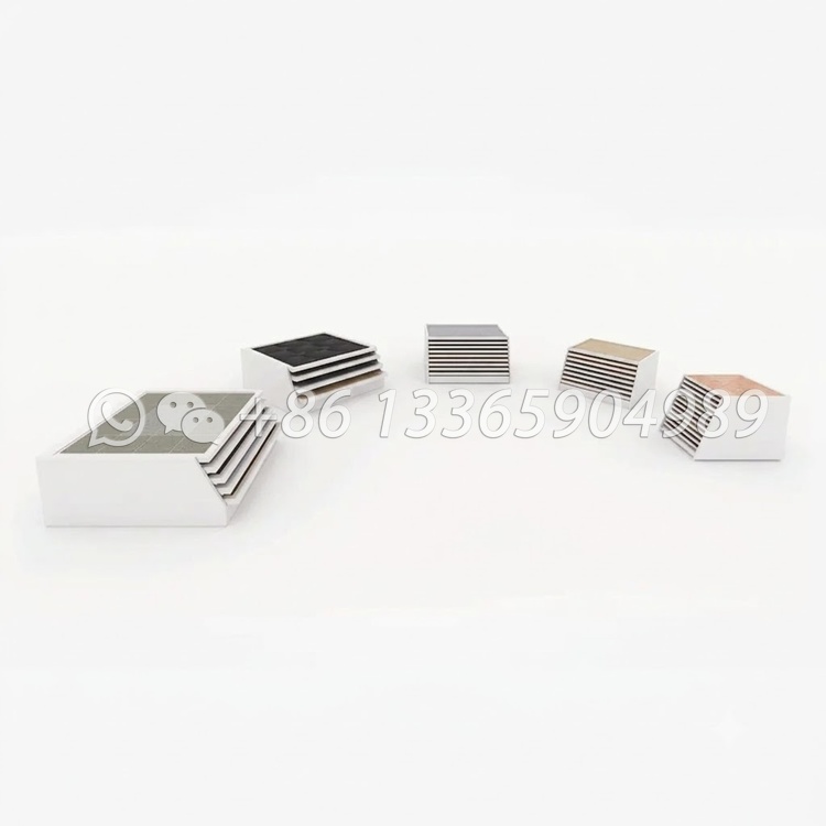 Custom tile sample display cabinet with storage-CC608